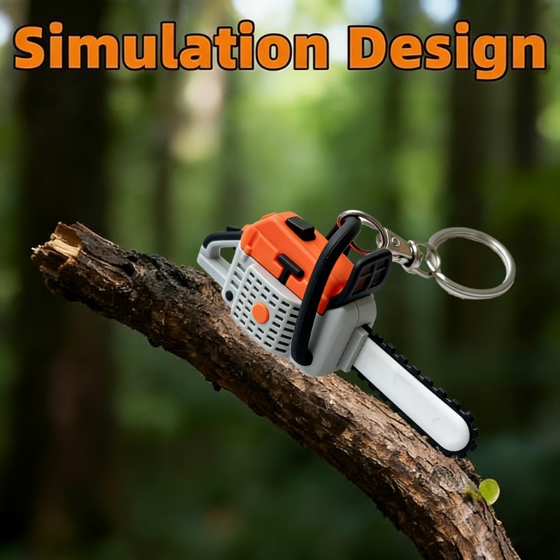 Heavy Equipment Key Ring - พวงกุญแจเลื่อยยนต์จิ๋ว น่ารัก รูปแบบเครื่องมือ ของตกแต่งกระเป๋า แฟชั่น ของขวัญสำหรับผู้ชาย