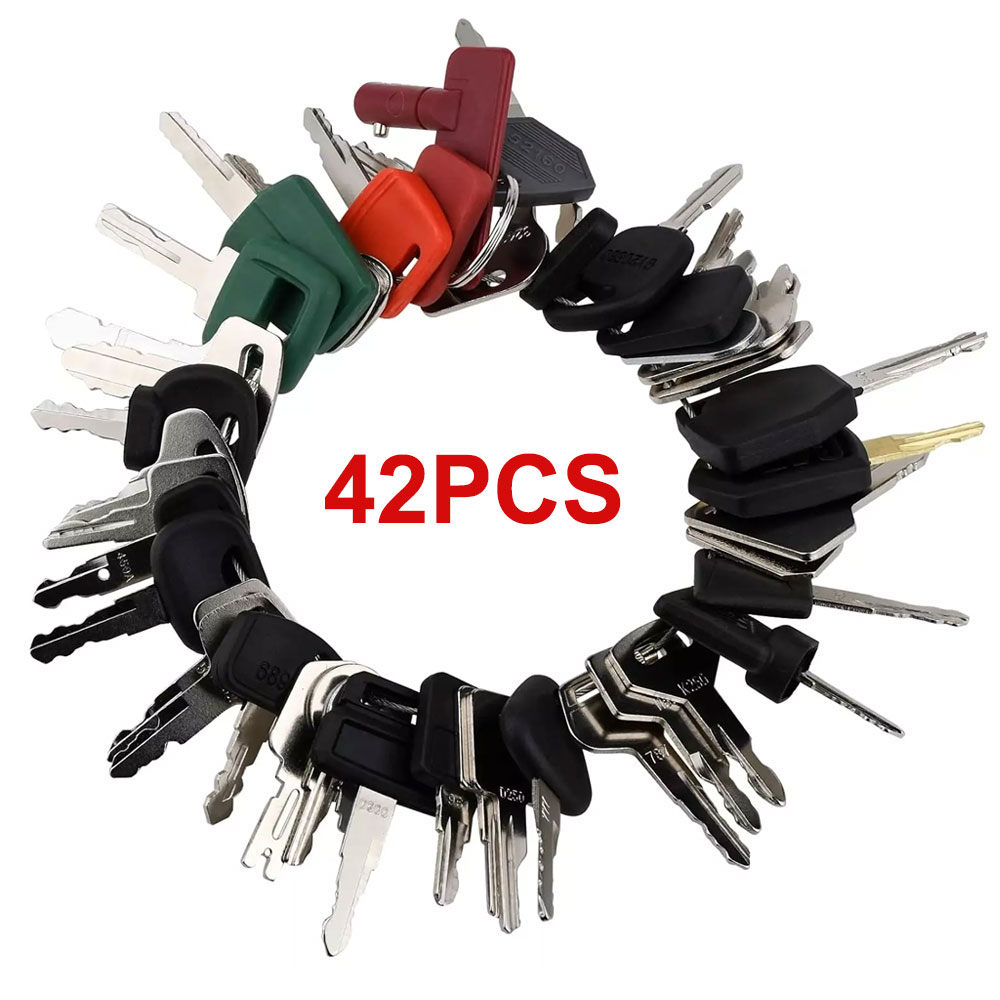 Heavy Equipment Key Ring - 42 ปุ่มเครื่องมือหนักก่อสร้างกุญแจสําหรับ Caterpillar Jcb Yanmar Kobelco