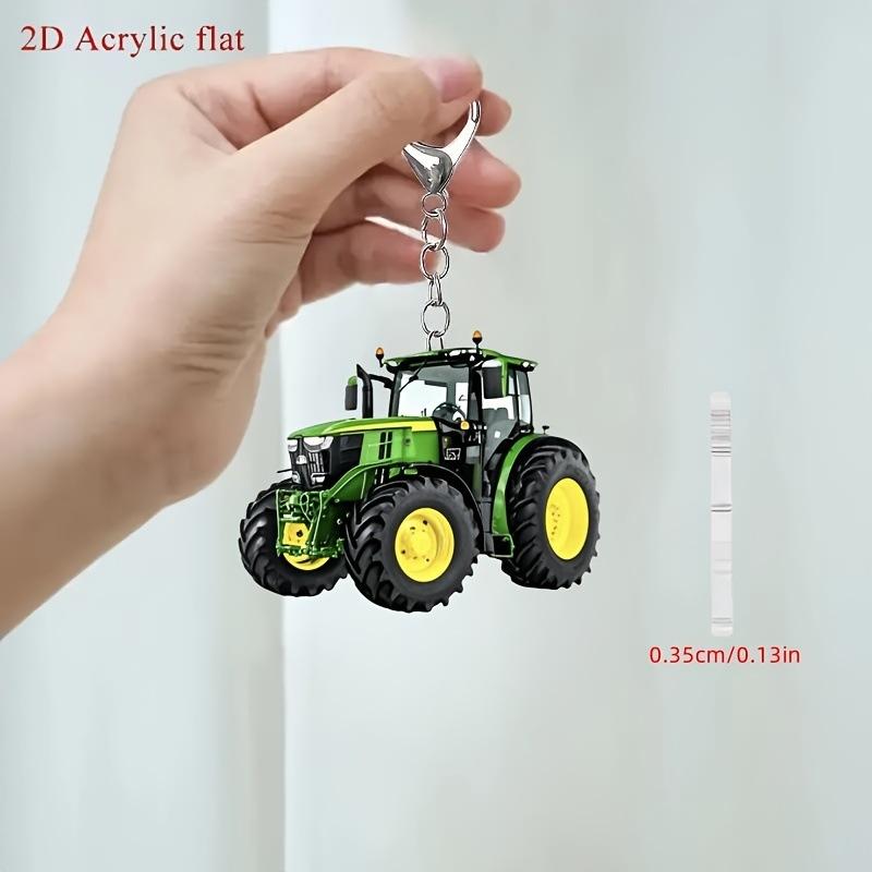 Heavy Equipment Key Ring - พวงกุญแจรถแทรกเตอร์ 1 ชิ้น ดีไซน์แบน 2 มิติ