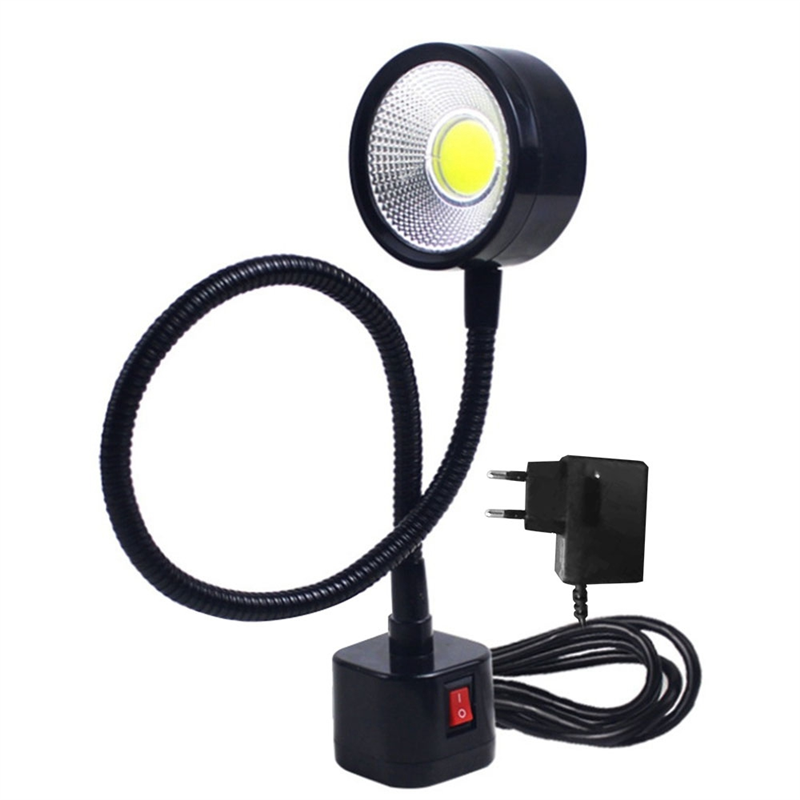 Magnetic Drill Press - ABJA ไฟ LED ทํางานฐานแม่เหล็กโคมไฟคอห่านแบบยืดหยุ่น 220V 5W