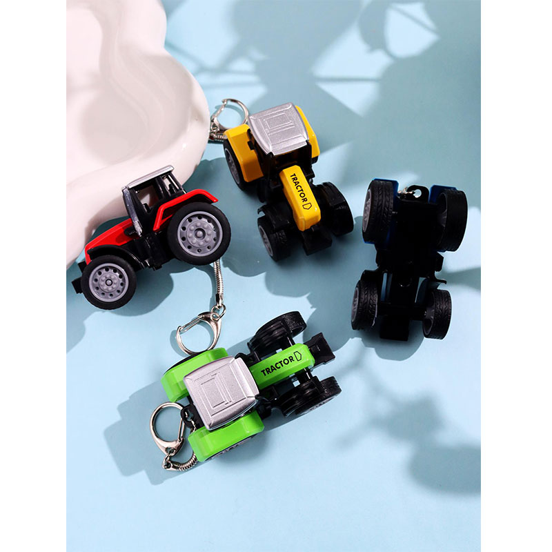 Heavy Equipment Key Ring - พวงกุญแจรถแทรกเตอร์เรซิ่นสีสันสดใส สร้างสรรค์ ตลก ของขวัญสำหรับเพื่อน นักเรียน ของขวัญวันเกิดสำหรับผู้หญิง