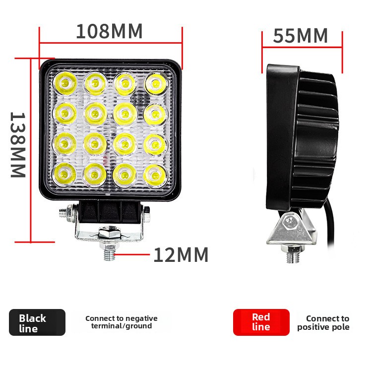ไฟทำงาน LED 48W 16LED ขนาด 4 น - Heavy Equipment Work บทวิจารณ์และราคา