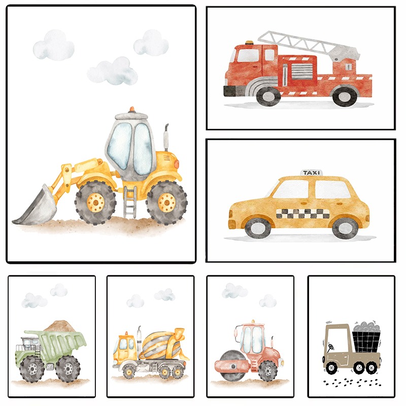 สีน้ํายานพาหนะ Wall Art รถบรรท - Heavy Equipment Background บทวิจารณ์และราคา