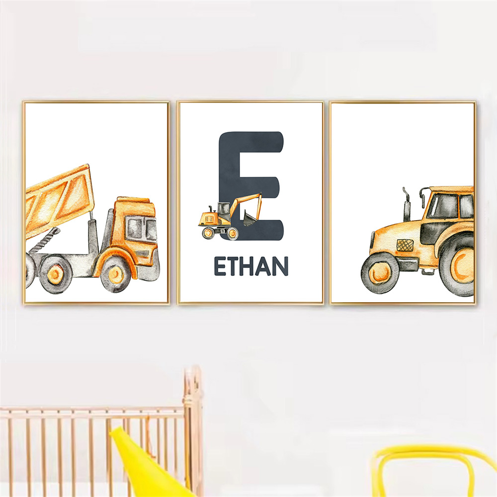 โปสเตอร์ภาพการ์ตูนรถบรรทุก รถแ - Heavy Equipment Background บทวิจารณ์และราคา
