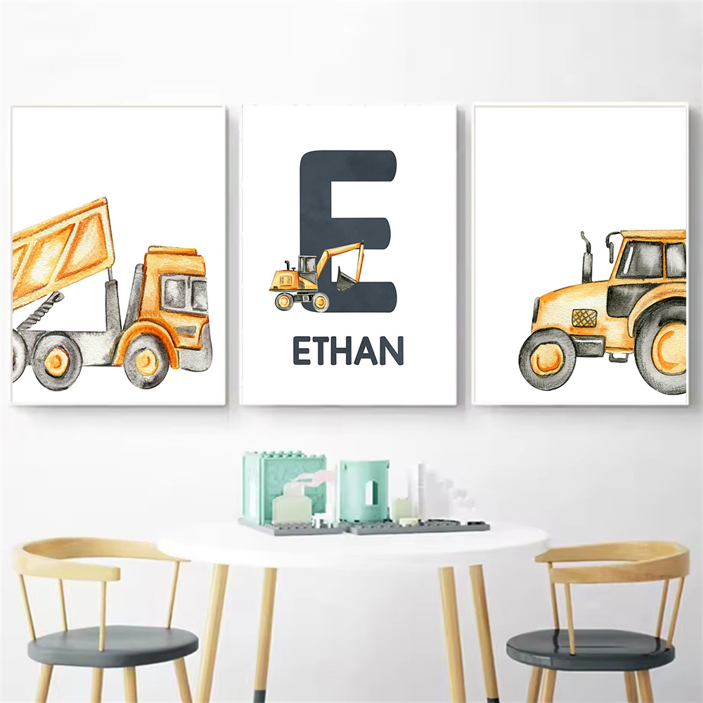 โปสเตอร์ภาพการ์ตูนรถบรรทุก รถแ - Heavy Equipment Background บทวิจารณ์และราคา