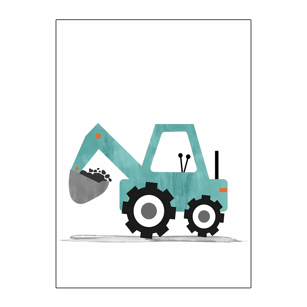Modern Nordic สไตล์ผ้าใบพิมพ์ภ - Heavy Equipment Background บทวิจารณ์และราคา